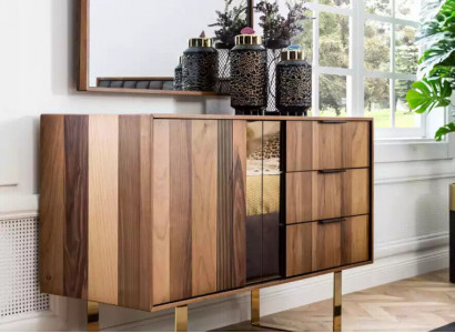 Luxurious dresser with mirror for bedroom in modern style